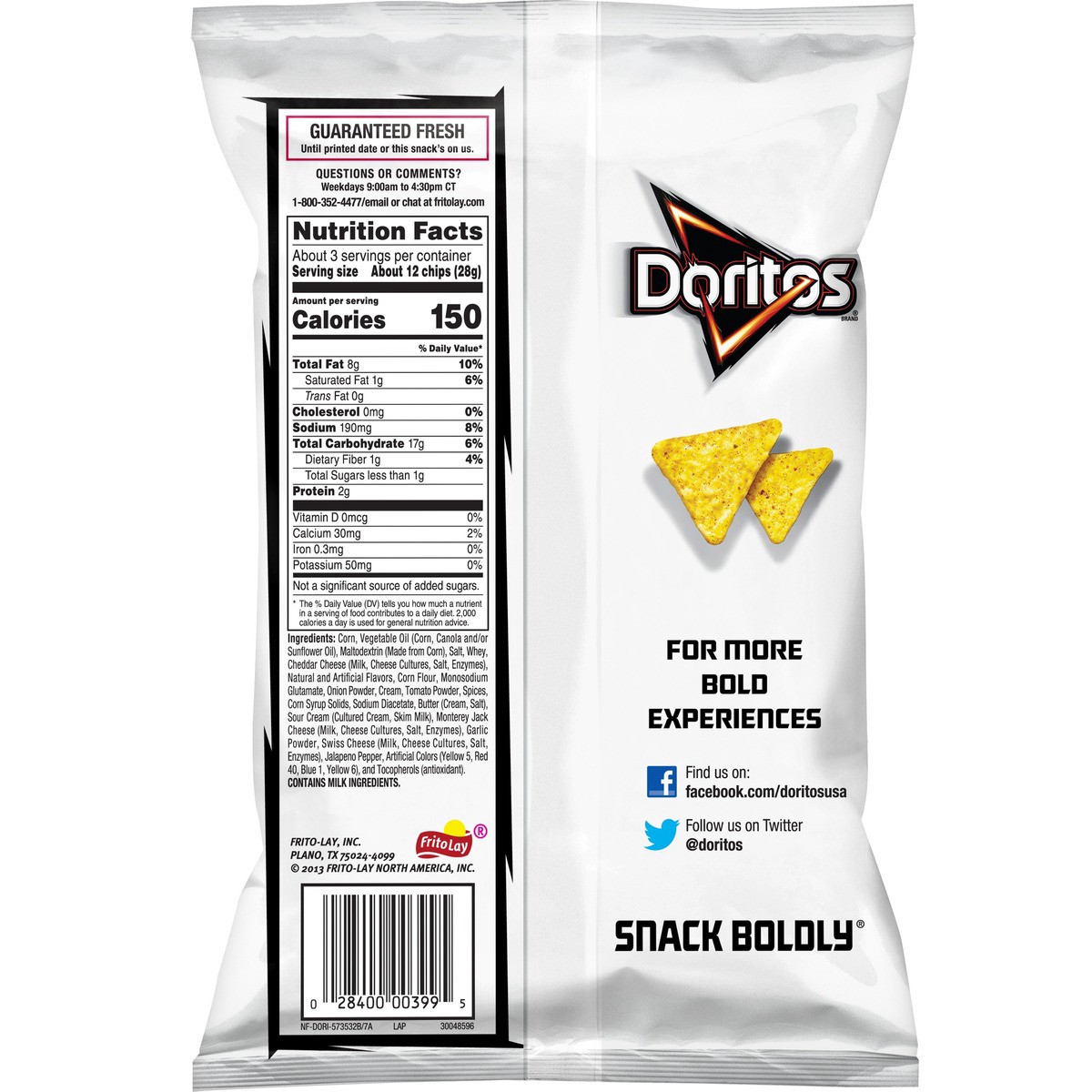 slide 4 of 5, Doritos Tortilla Chips, 3.12 oz