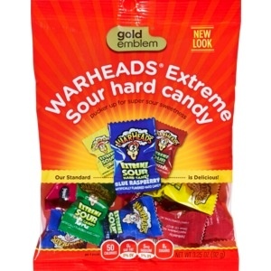 slide 1 of 1, CVS Gold Emblem Warheads Extreme Sour Hard Candy Assorted, 3.25 oz