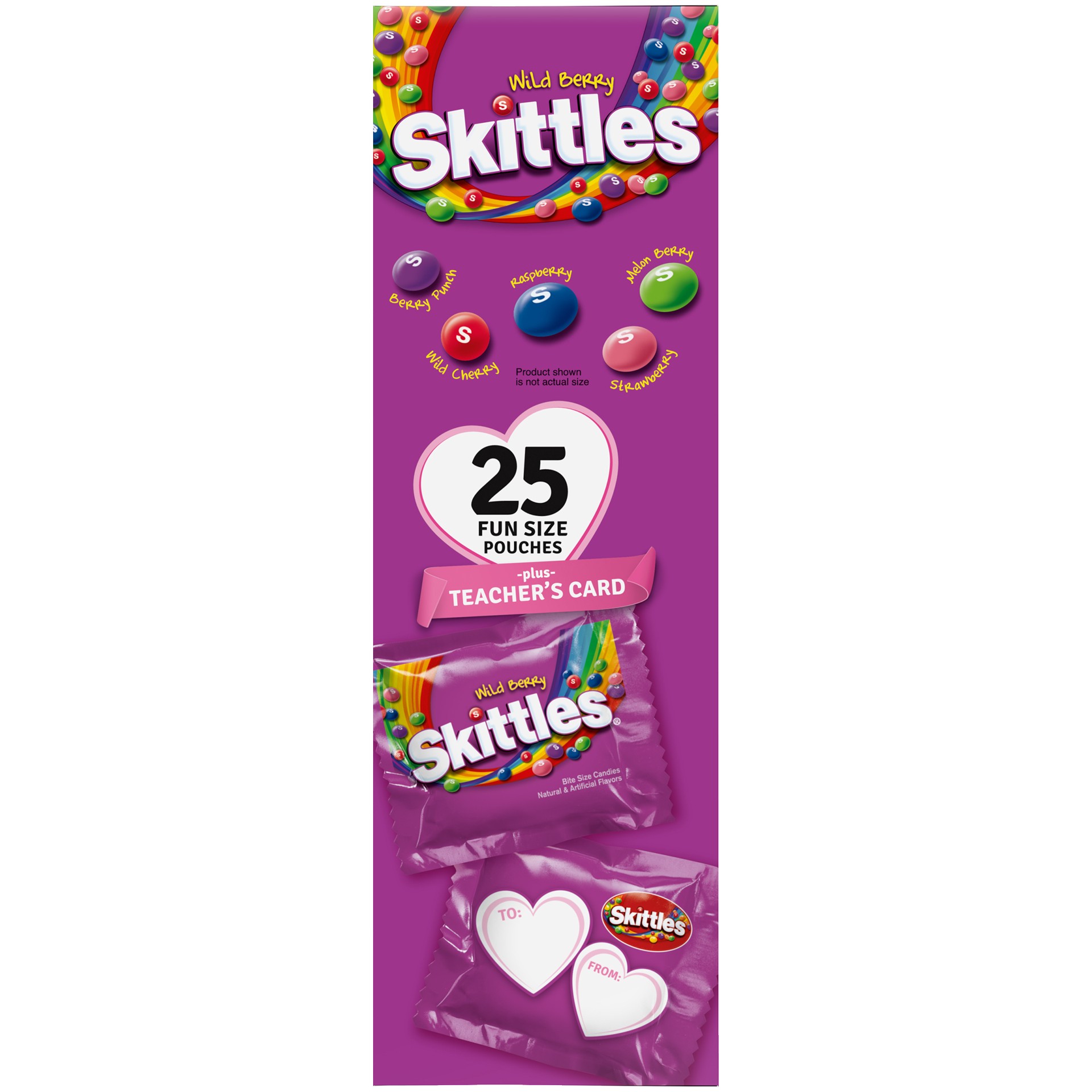 slide 5 of 5, SKITTLES Wild Berry Valentine Class Exchange, Valentines Candy, 13.4oz, 25 Pieces, 13.4 oz