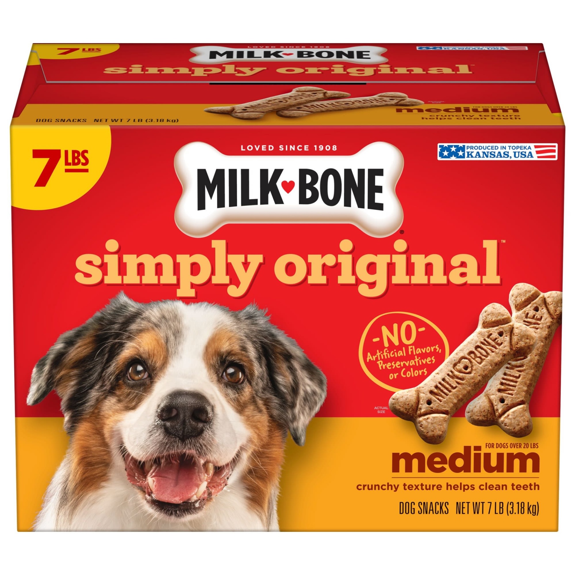 slide 1 of 1, Milk-Bone Simply Original Medium Dog Biscuits, 7 lb