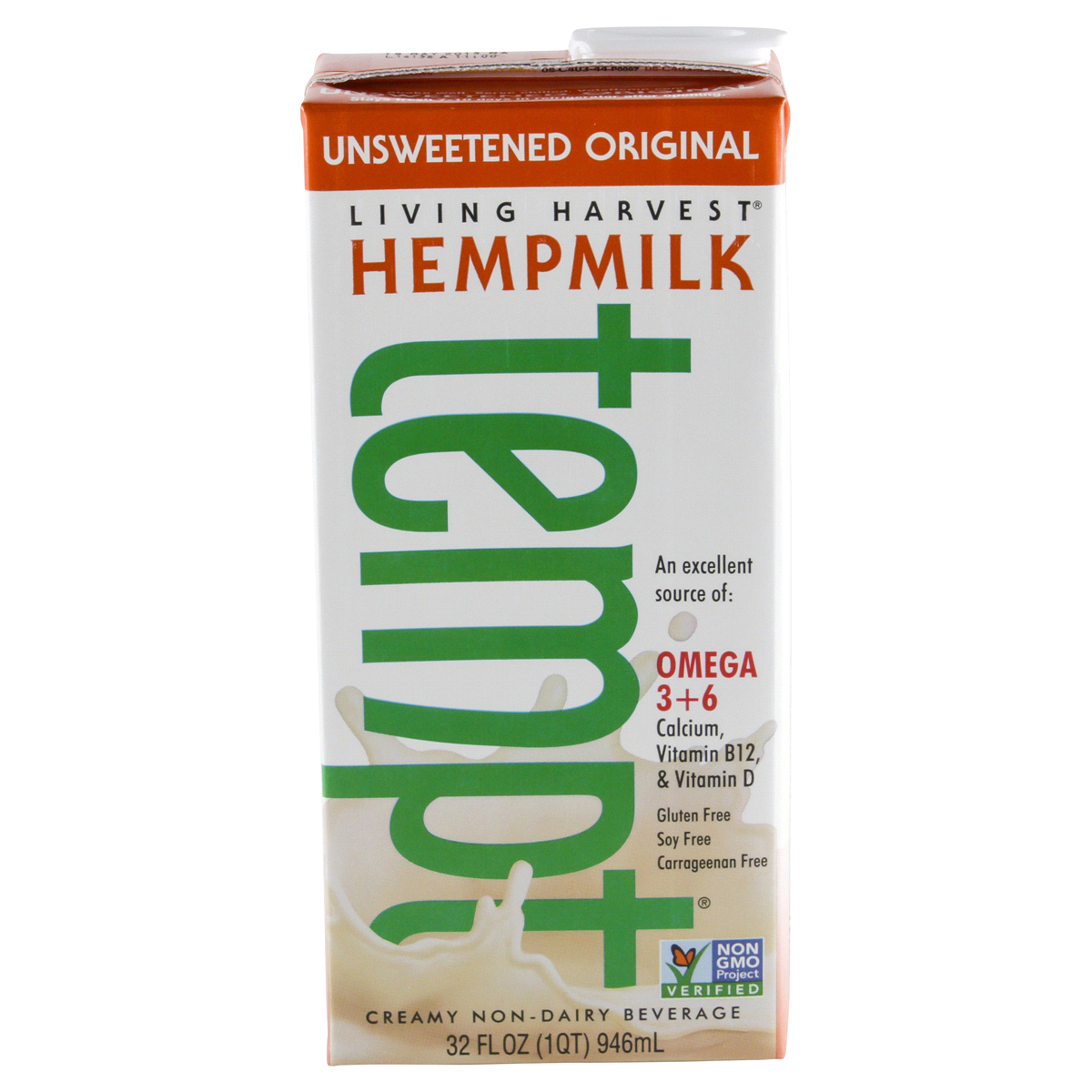 slide 1 of 4, Living Harvest Unsweetened Original Hemp Milk, 32 fl oz