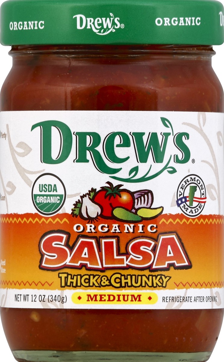 slide 2 of 2, Drew's Medium Natural Salsa, 12 oz