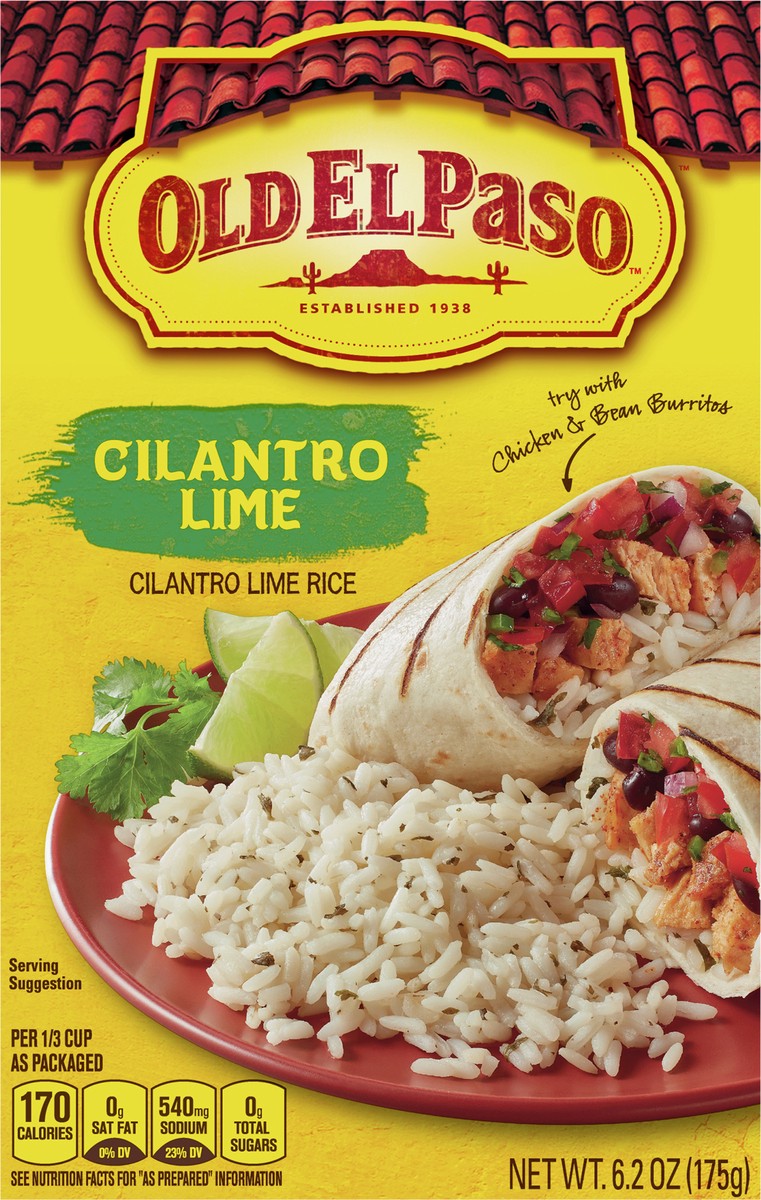 slide 3 of 14, Old El Paso Cilantro Lime Seasoned Rice, Side Dish, 6.2 oz, 6.2 oz
