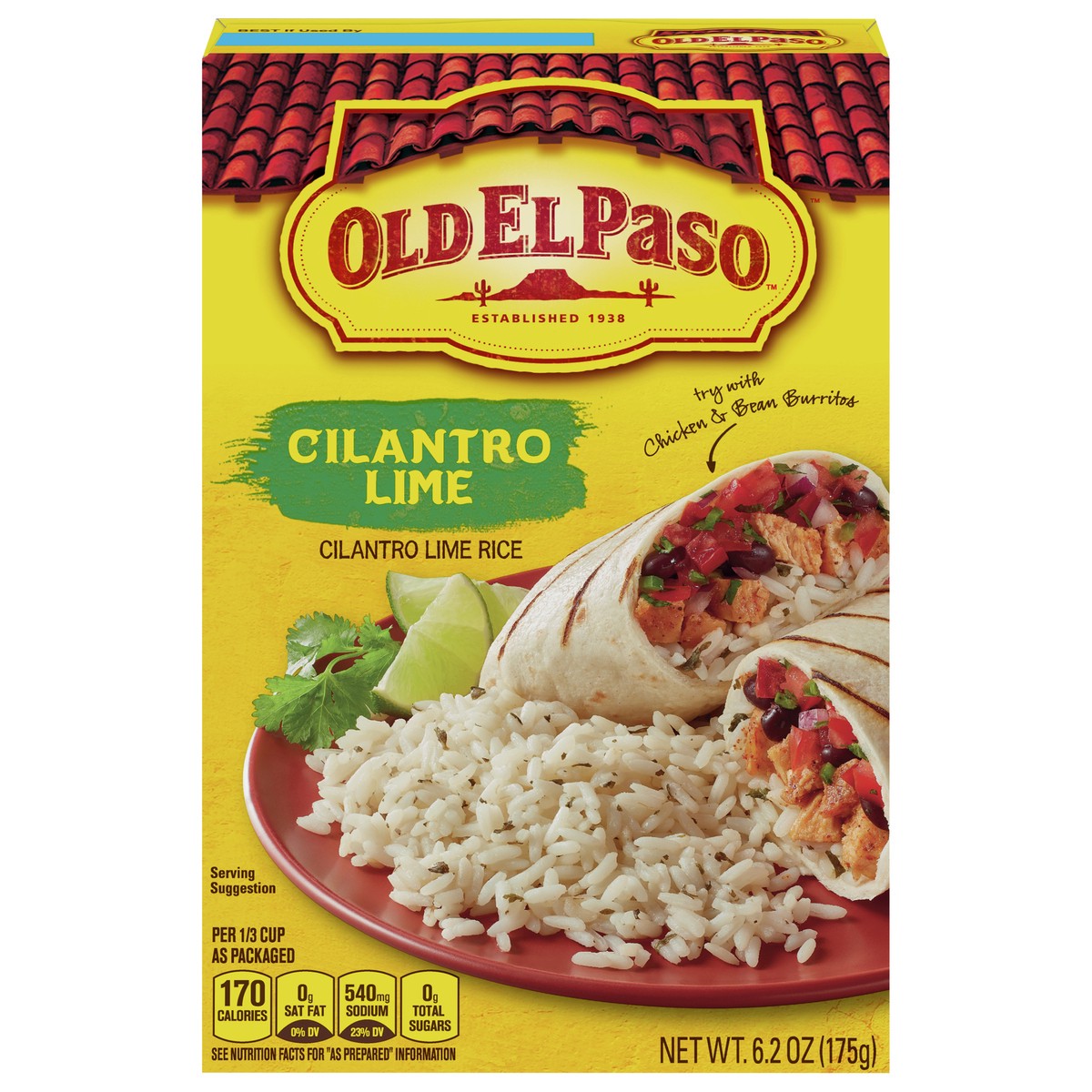 slide 13 of 14, Old El Paso Cilantro Lime Seasoned Rice, Side Dish, 6.2 oz, 6.2 oz