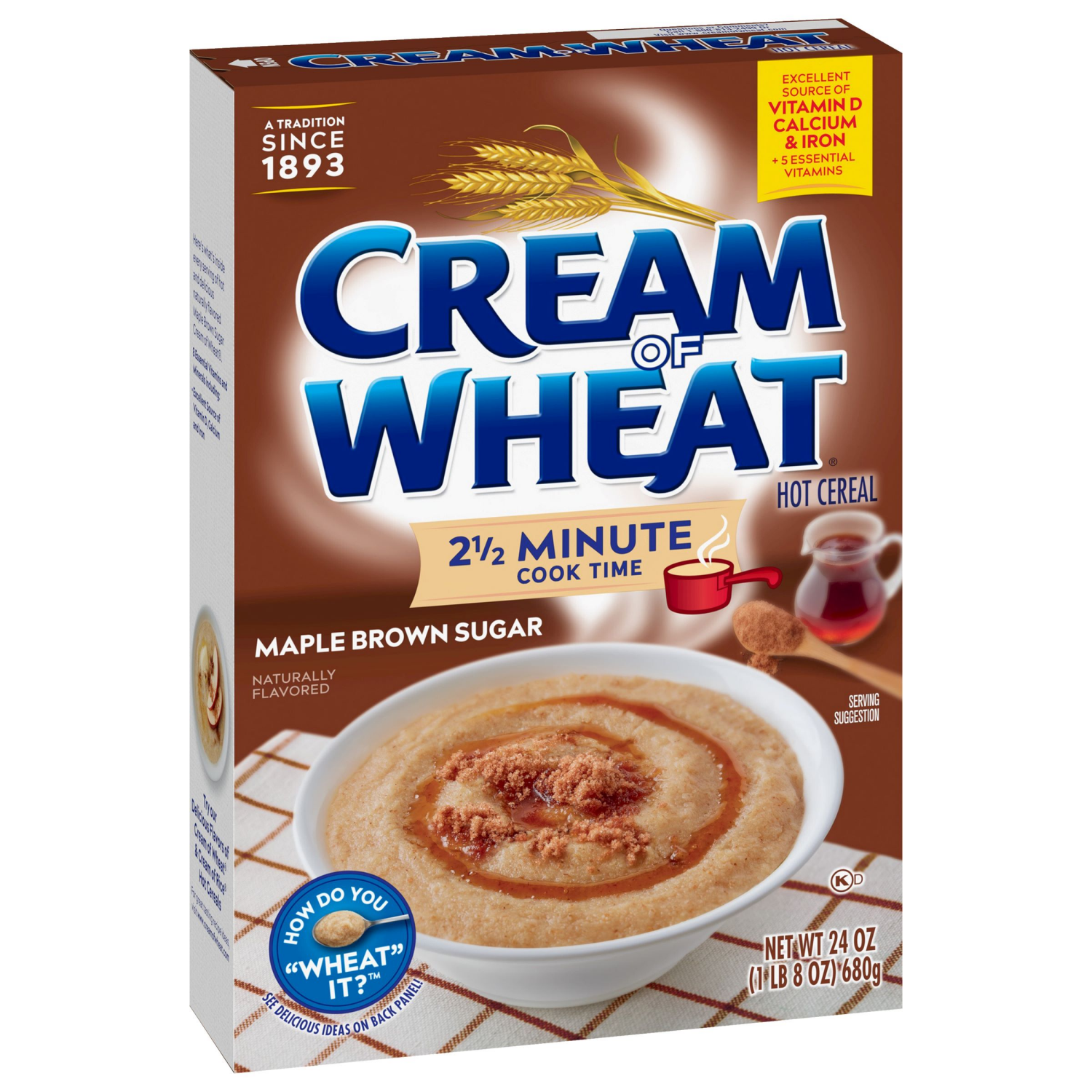 slide 4 of 4, Cream of Wheat Maple Brown Sugar Hot Cereal 24 oz, 24 oz