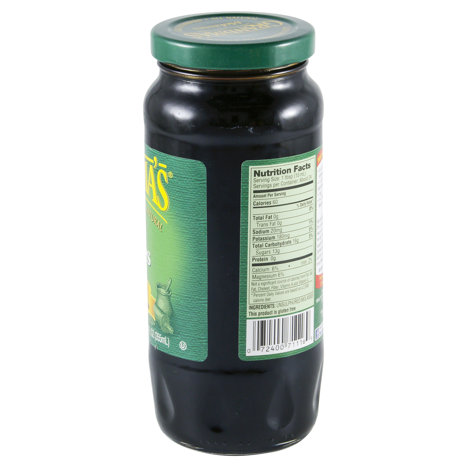 slide 3 of 3, Grandma's Unsulphured Robust Molasses 12 oz, 12 fl oz