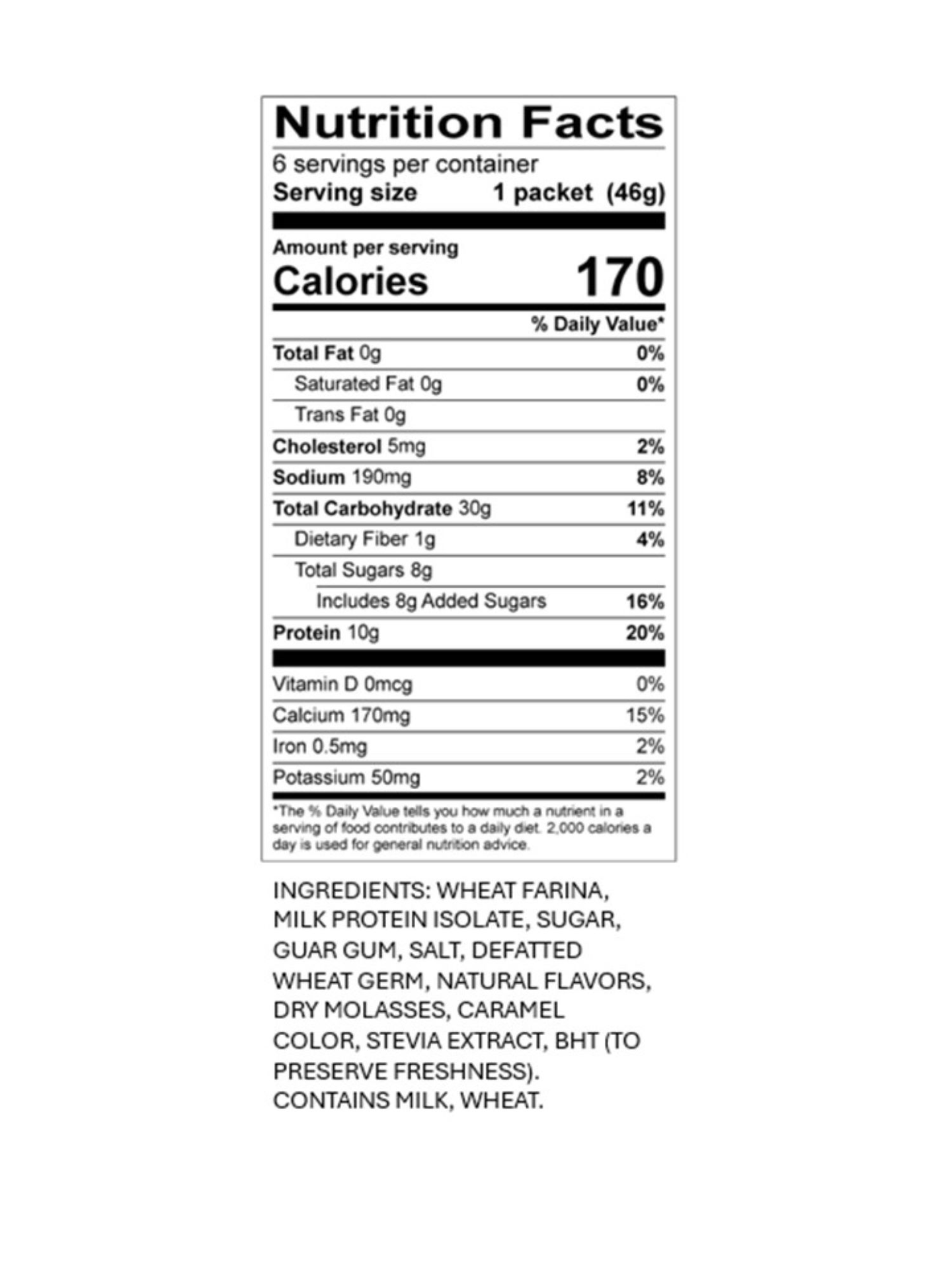 slide 2 of 2, Cream of Wheat Protein Instant Maple Brown Sugar Hot Cereal, 9.7 oz (6 Packets), 6 ct