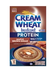 Cream of Wheat Protein Instant Maple Brown Sugar Hot Cereal, 9.7 oz (6 Packets)