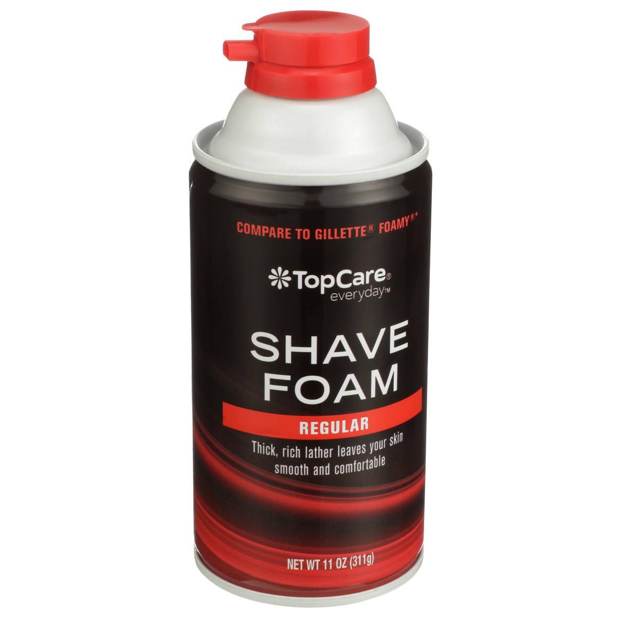 slide 2 of 8, TopCare Regular Shave Foam For Men, 11 oz