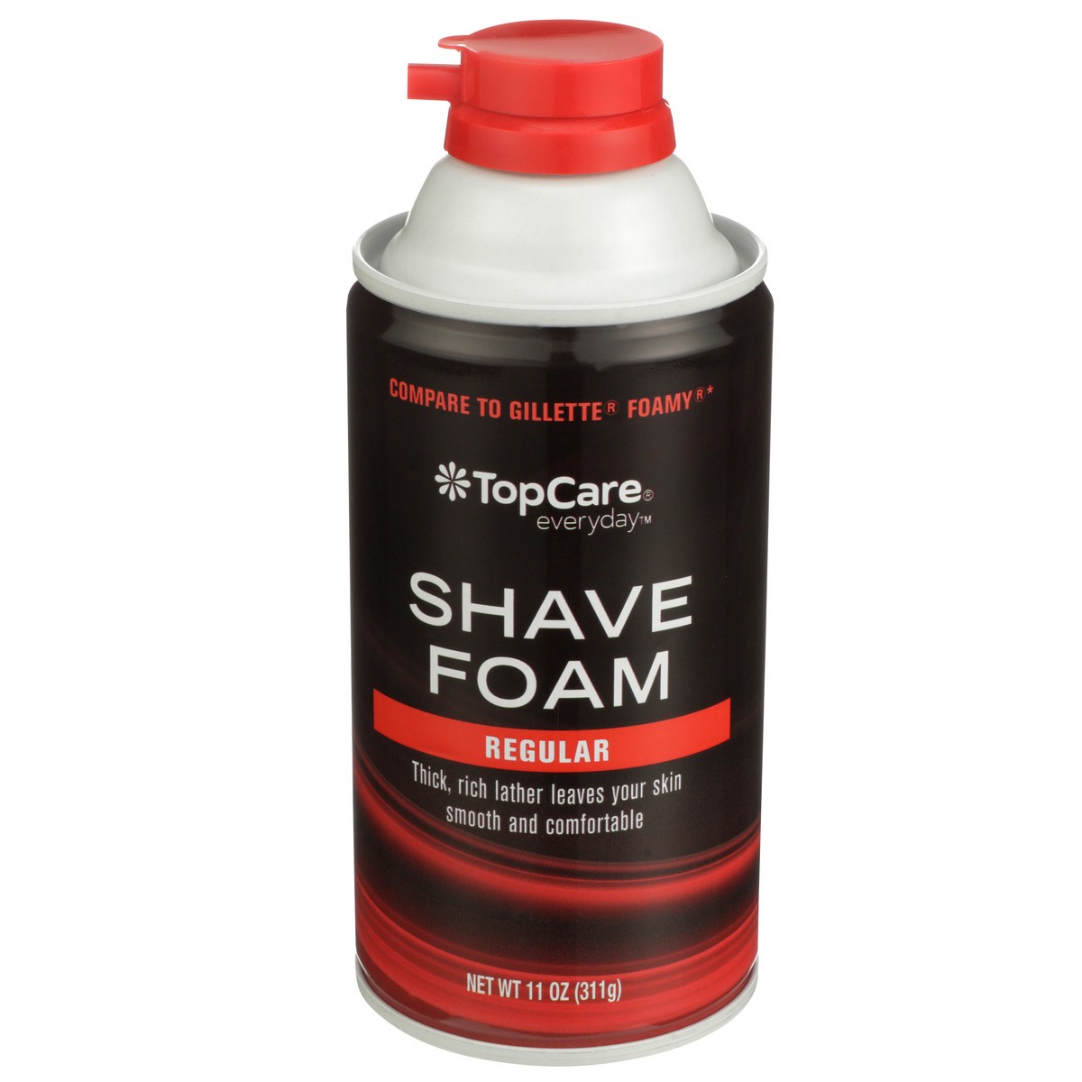 slide 1 of 8, TopCare Regular Shave Foam For Men, 11 oz