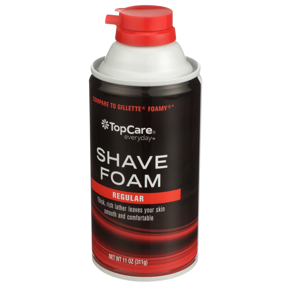 slide 3 of 8, TopCare Regular Shave Foam For Men, 11 oz