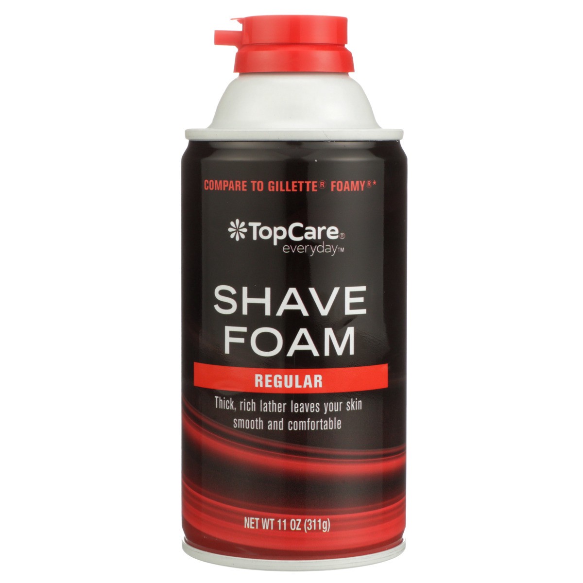 slide 7 of 8, TopCare Regular Shave Foam For Men, 11 oz