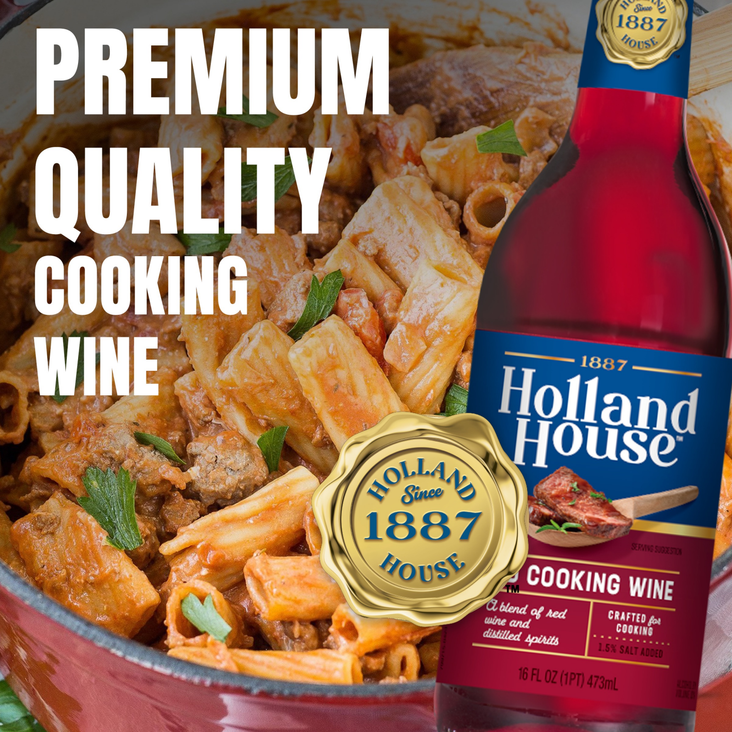 slide 2 of 8, Holland House Red Cooking Wine 16 fl oz, 16 fl oz