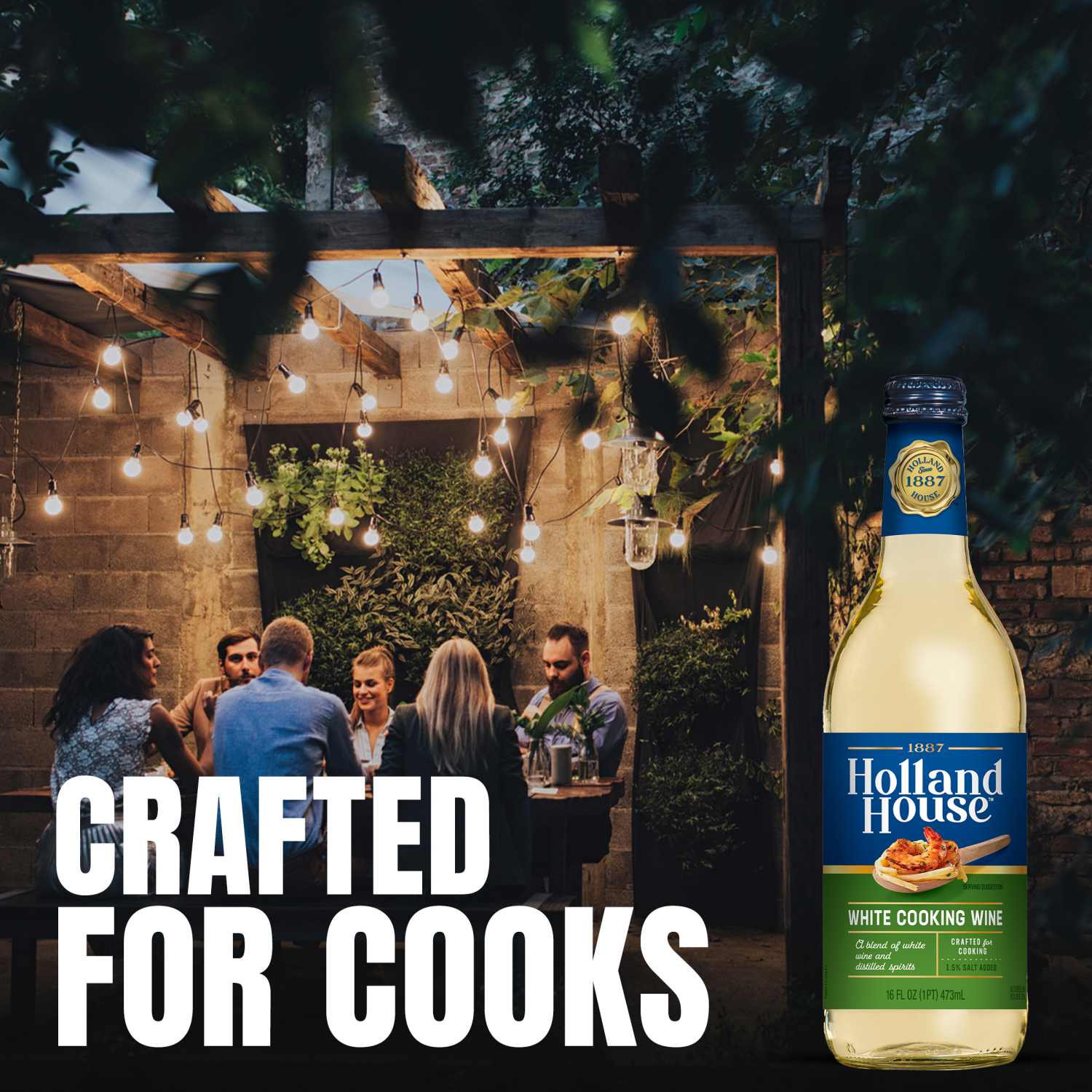 slide 7 of 8, Holland House This white wine for cooking is made with quality ingredients and seasoned to perfection. White cooking wine offers a dry but distinct flavor, perfect for lighter dishes, 16 oz