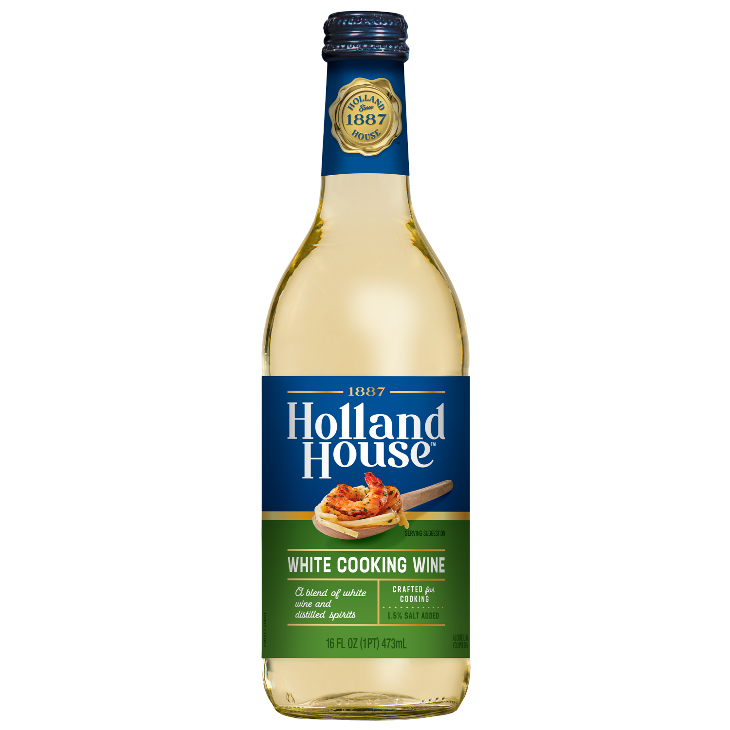 slide 1 of 8, Holland House This white wine for cooking is made with quality ingredients and seasoned to perfection. White cooking wine offers a dry but distinct flavor, perfect for lighter dishes, 16 oz
