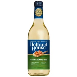 Holland House This white wine for cooking is made with quality ingredients and seasoned to perfection. White cooking wine offers a dry but distinct flavor, perfect for lighter dishes