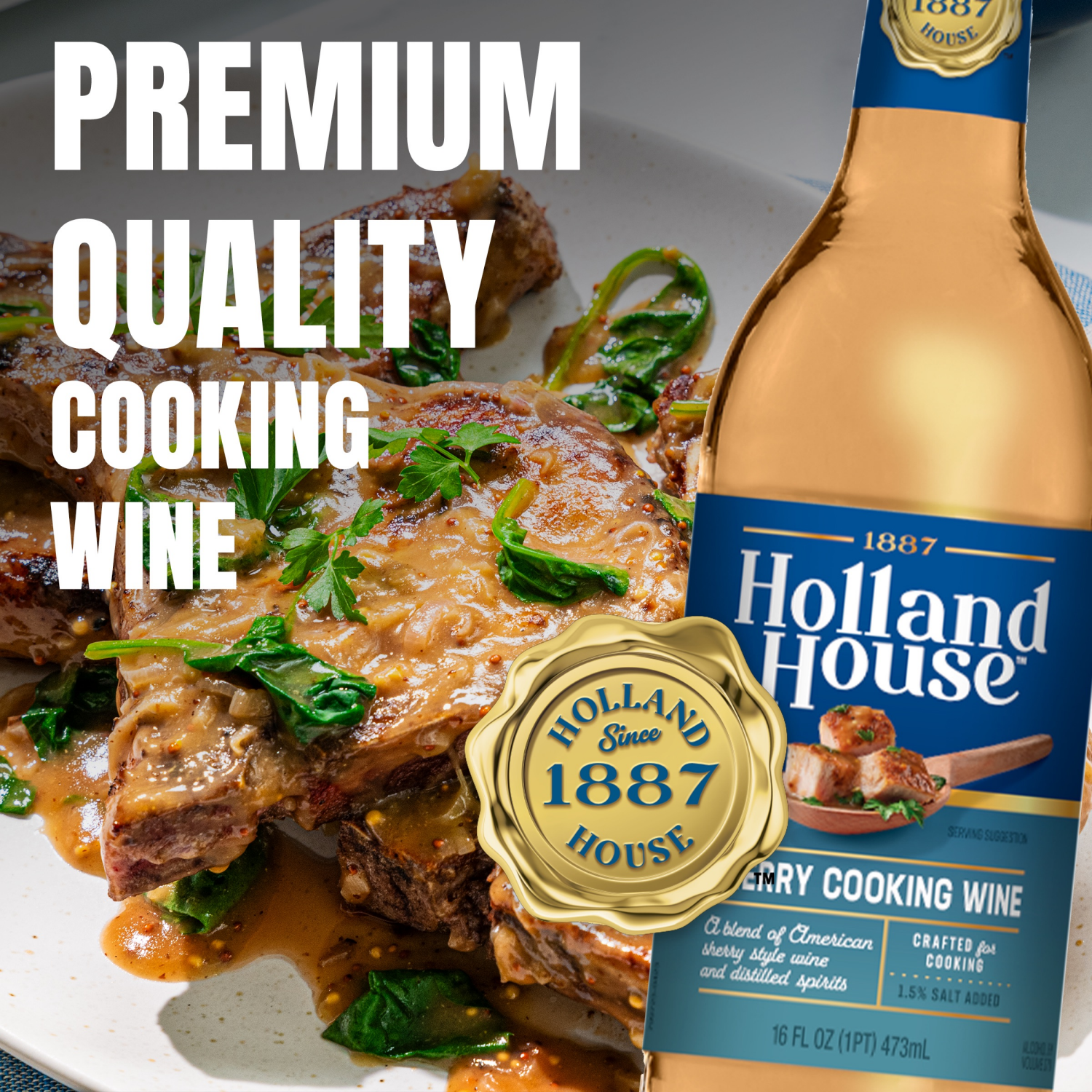 slide 2 of 8, Holland House Sherry Cooking Wine, 16 oz