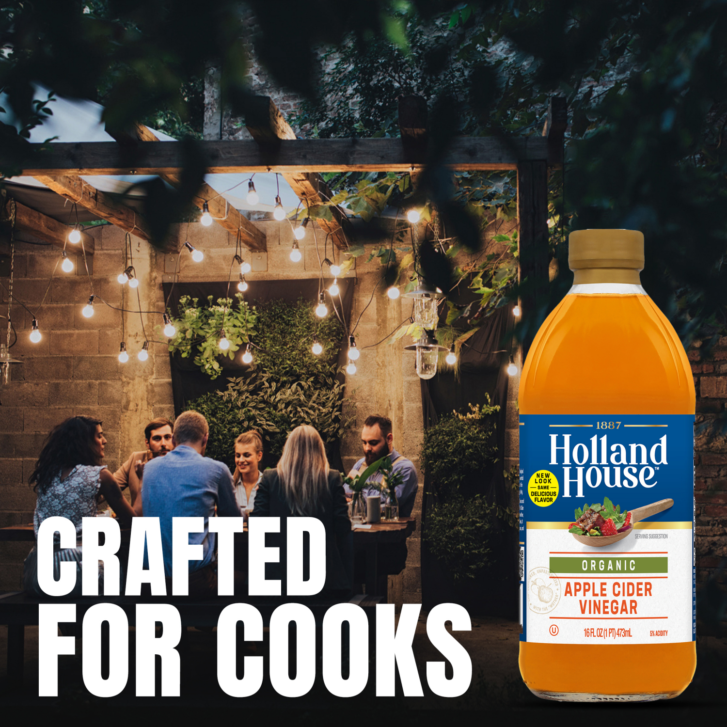 slide 2 of 5, Holland House Organic Apple Cider Vinegar, 16 fl oz