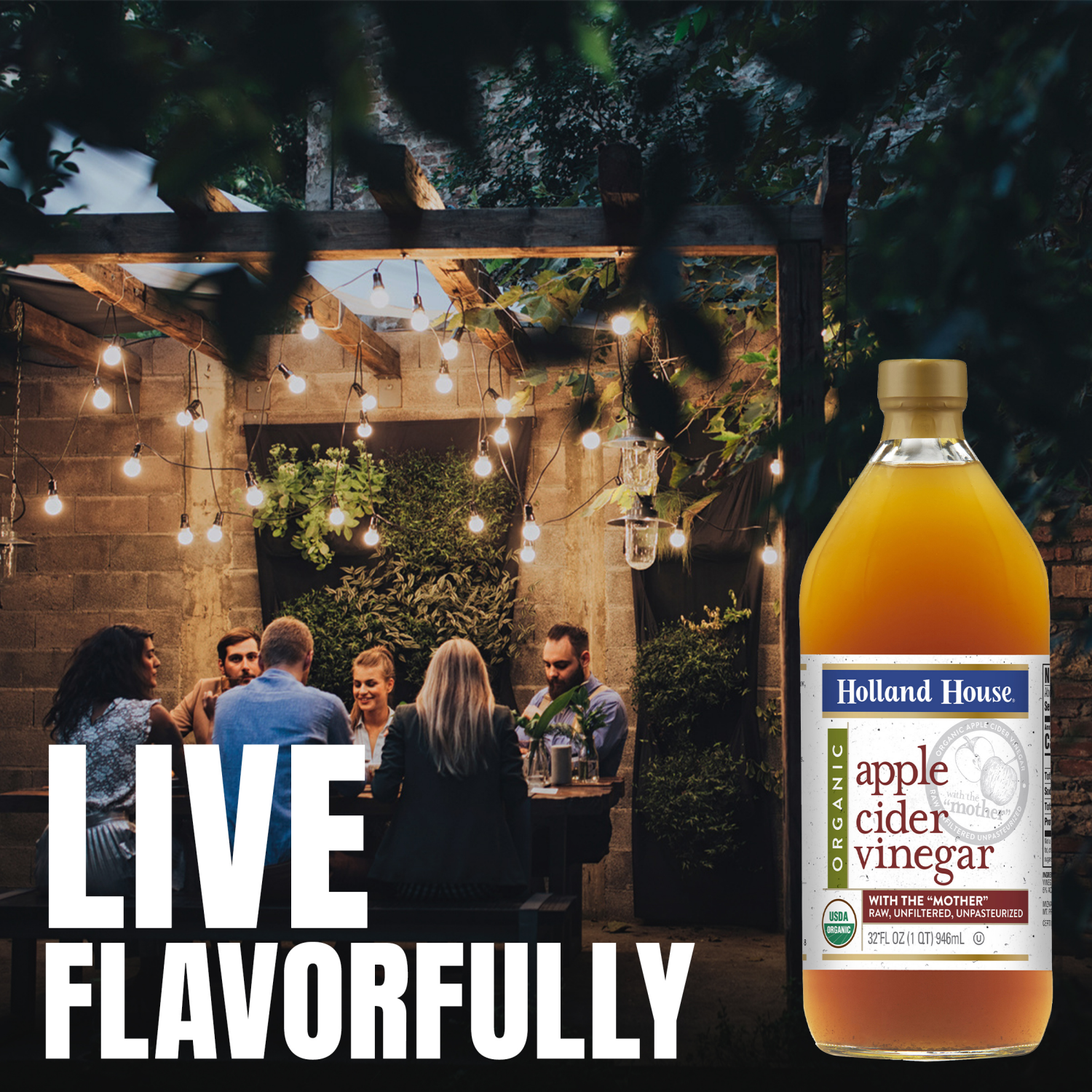 slide 2 of 5, Holland House Organic Apple Cider Vinegar, 32 fl oz