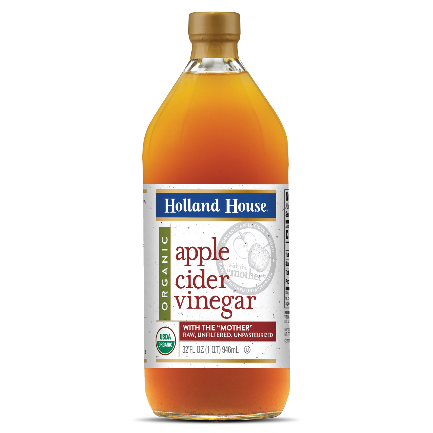 slide 1 of 5, Holland House Organic Apple Cider Vinegar, 32 fl oz