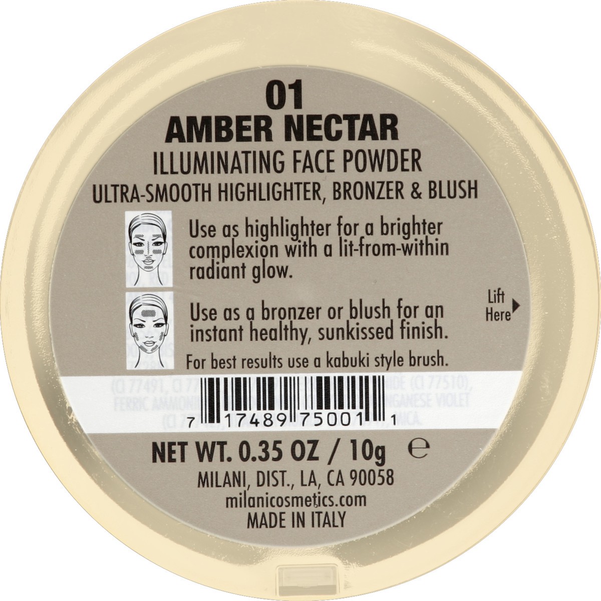 slide 4 of 4, Milani Illuminating Face Powder Amber Nectar, 0.35 oz