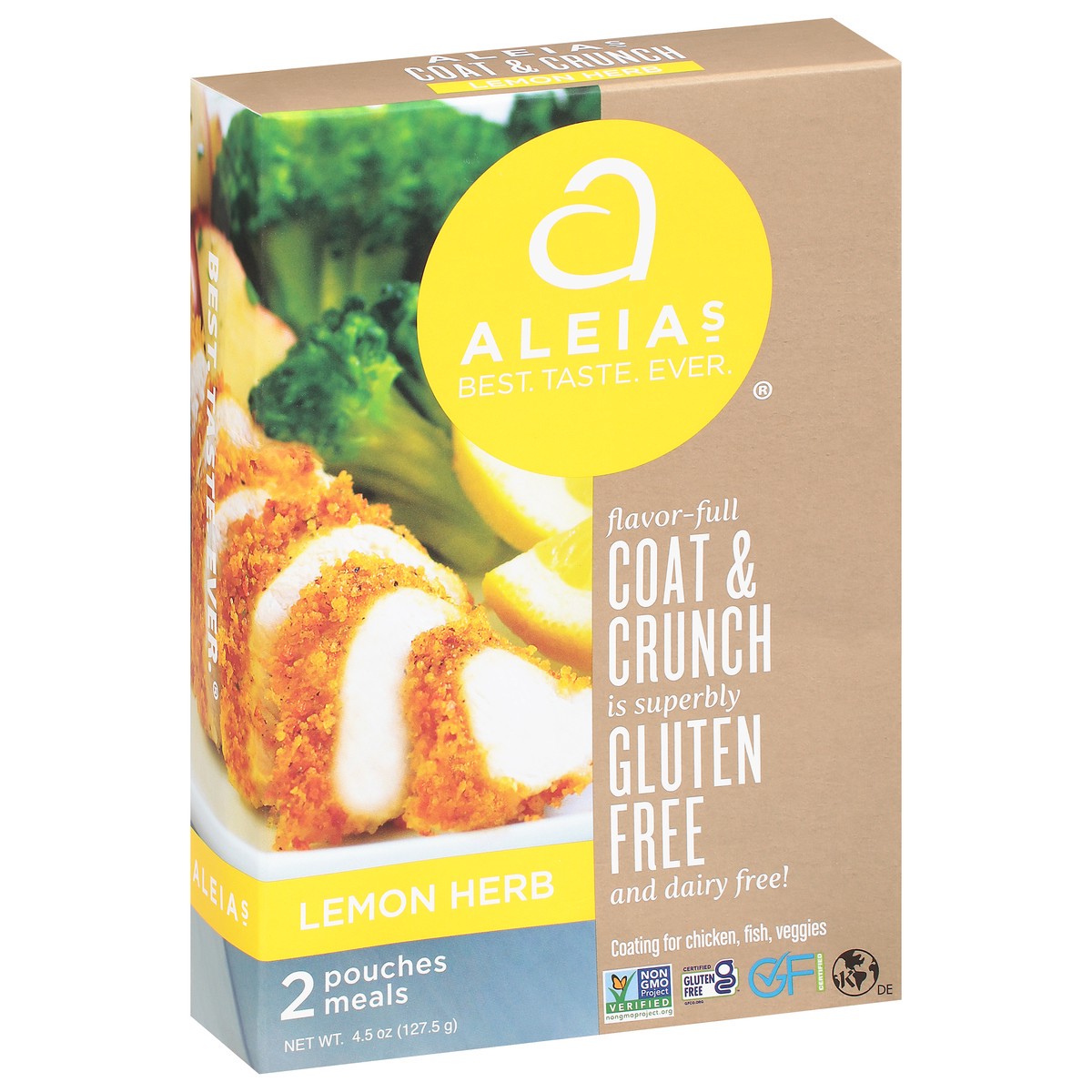 slide 7 of 12, Aleia's Lemon Herb Coating for Chicken, Fish, Veggies 2 Pouches, 2 ct; 2.25 oz