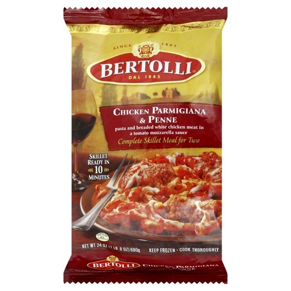 slide 1 of 1, Bertolli Chicken Parmigiana & Penne Complete Skillet Meal For Two, 24 oz