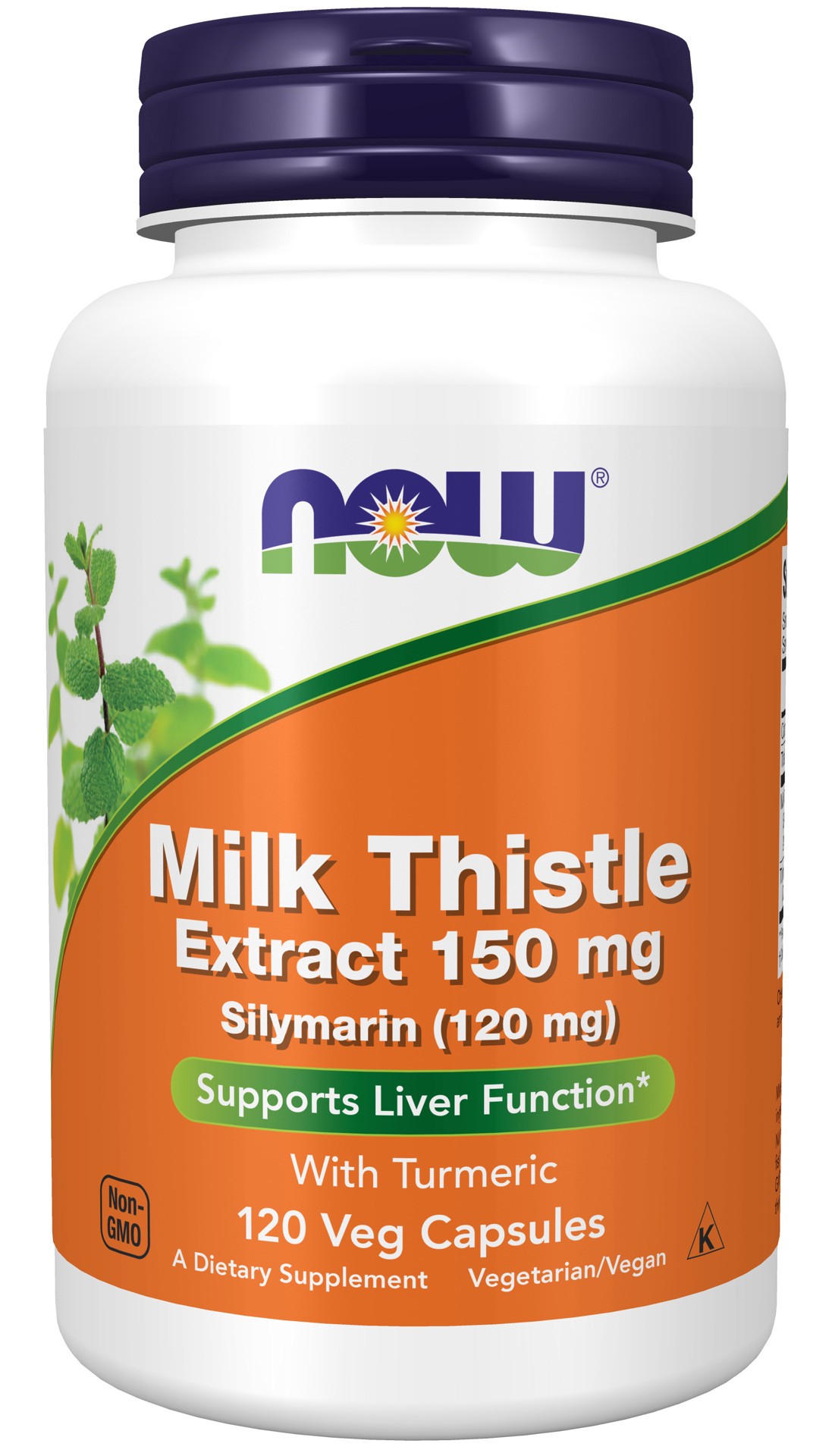 slide 1 of 9, NOW Milk Thistle Extract 150 mg Silymarin (120 mg) - 120 Veg Capsules, 120 ct