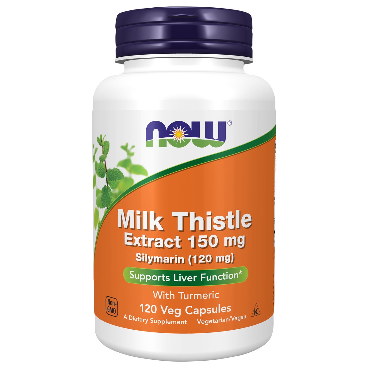 slide 1 of 9, NOW Milk Thistle Extract 150 mg Silymarin (120 mg) - 120 Veg Capsules, 120 ct