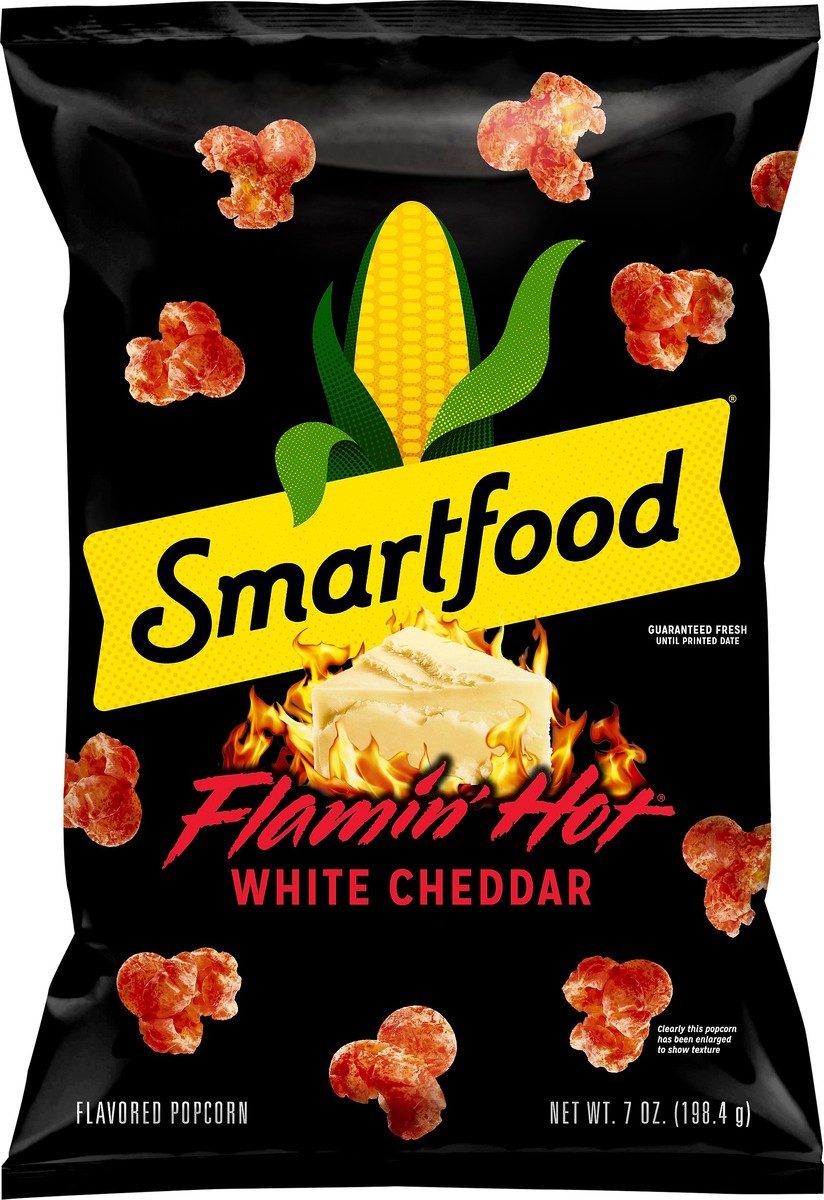 slide 5 of 5, Smartfood Flamin' Hot White Cheddar Flavored Popcorn 7 oz, 7 oz