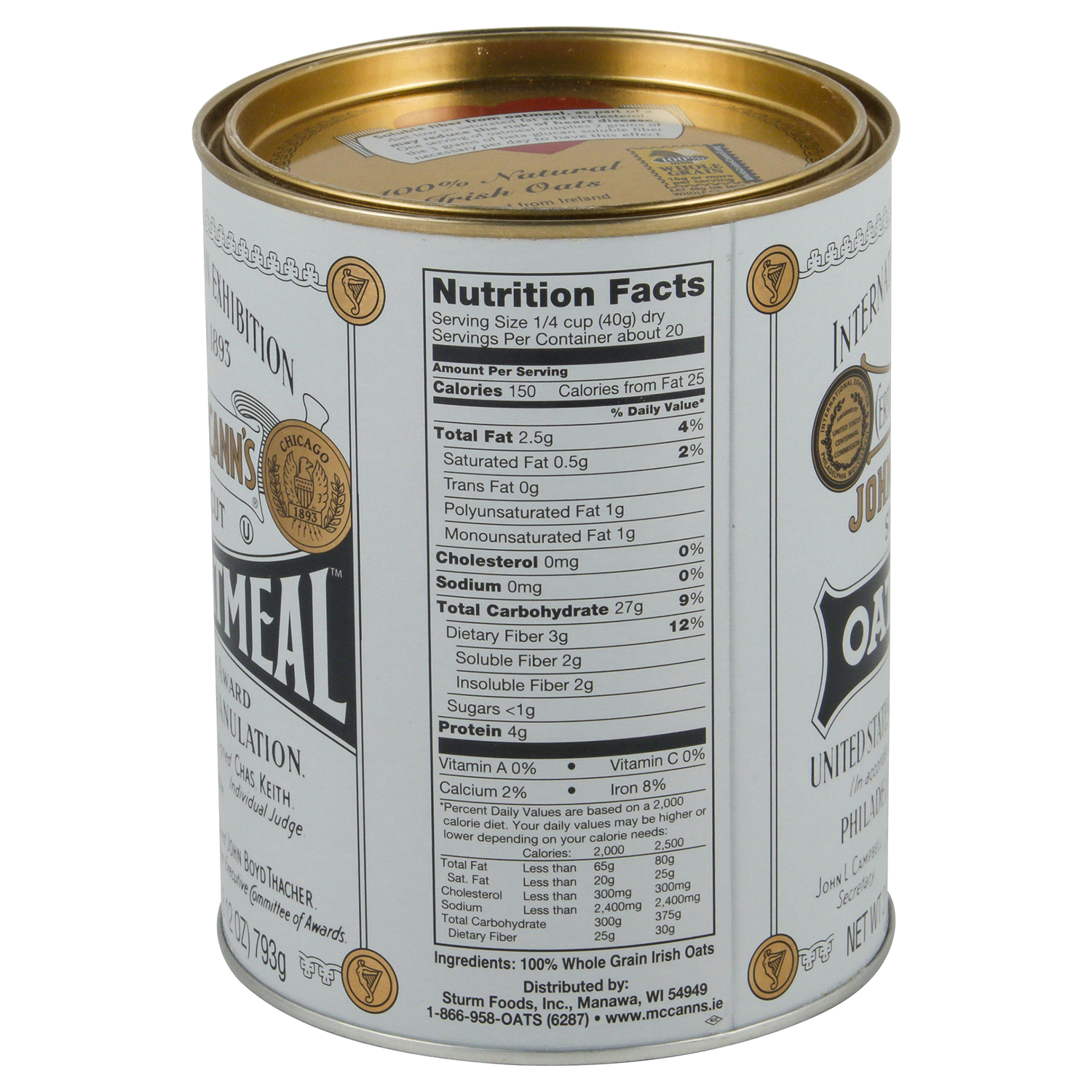 slide 2 of 3, McCann's Imported Steel Cut Irish Oatmeal, Kosher, 28 oz, 28 oz