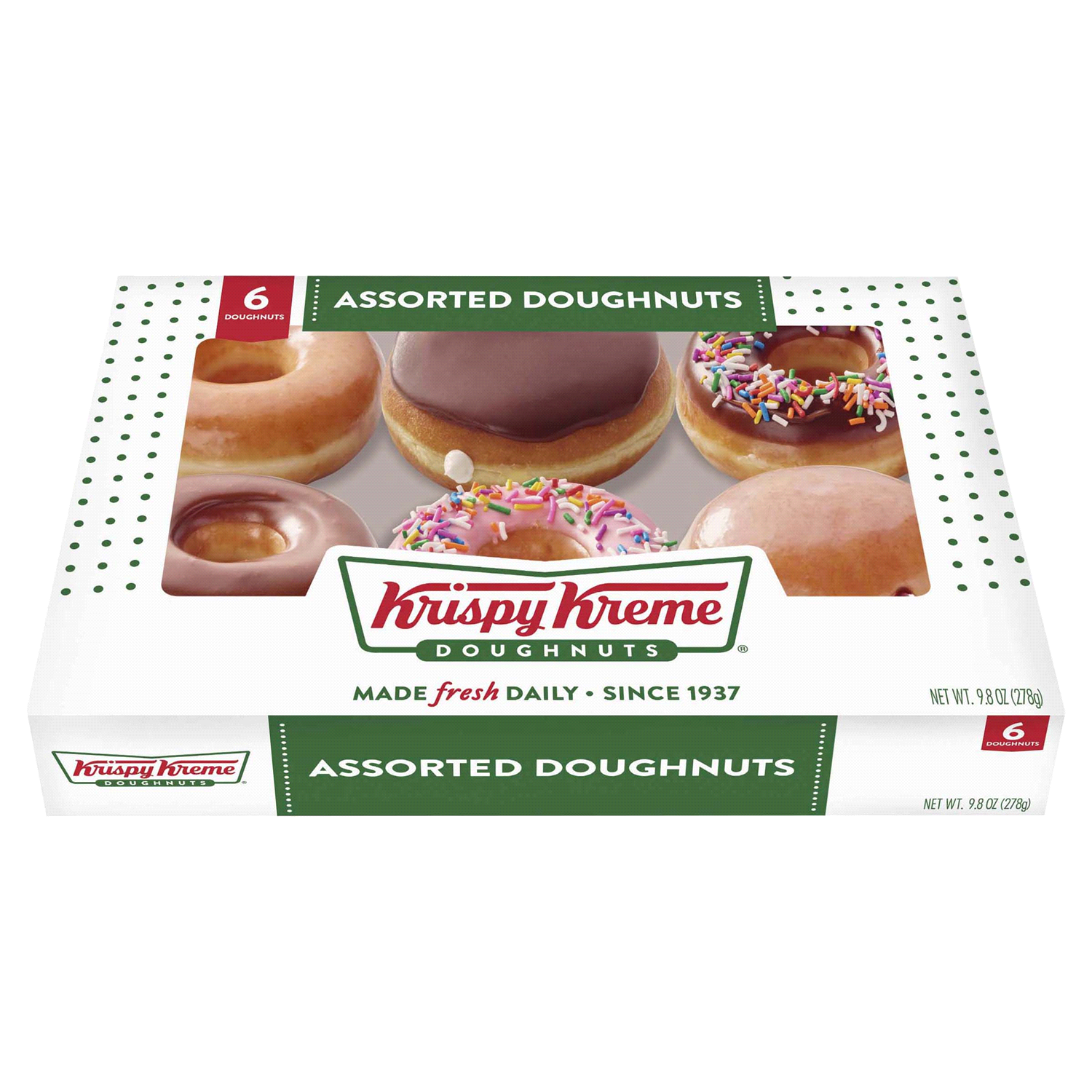 slide 2 of 2, Krispy Kreme 6-Count Classic Assorted Doughnuts, 6 ct