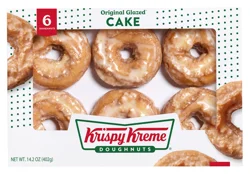 Krispy Kreme Original Glazed Cake Donuts 6ct