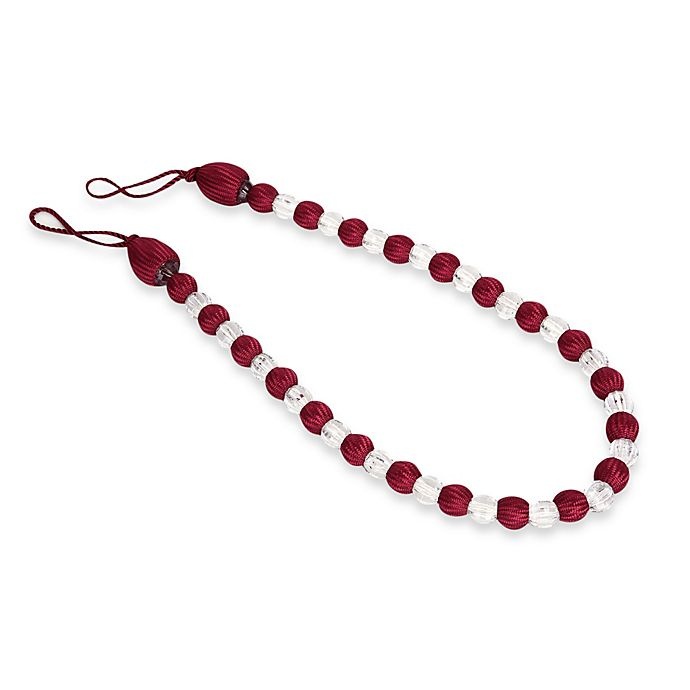 slide 1 of 1, Umbra Arlington Rayon Bead with Crystal Bead Tie Back - Crimson, 1 ct