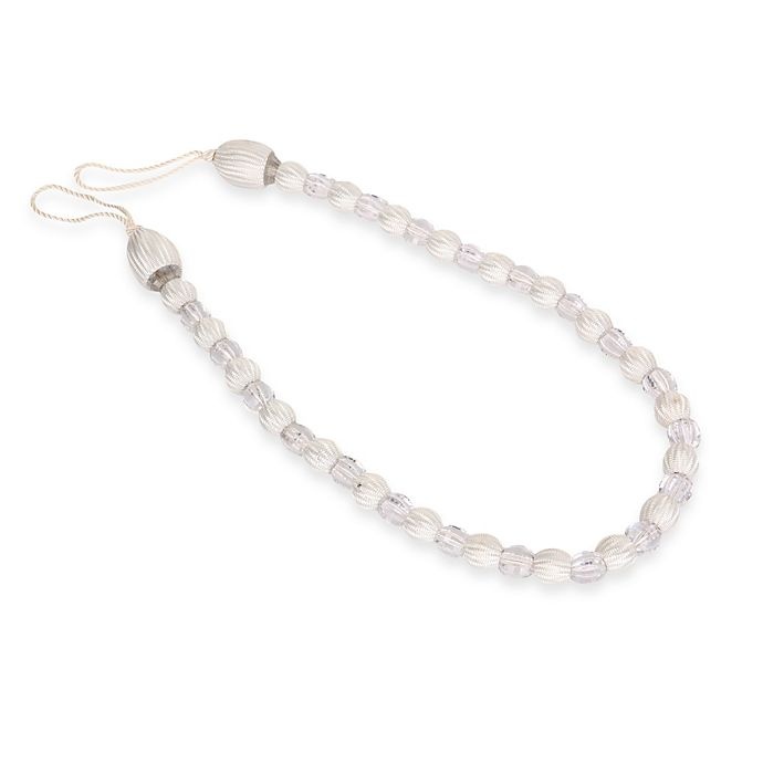 slide 1 of 1, Umbra Arlington Rayon Bead with Crystal Bead Tie Back - White, 1 ct