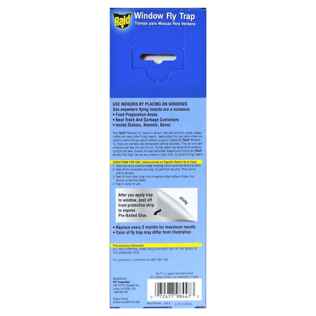 slide 2 of 2, Raid Window Fly Trap, 8 ct