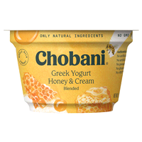 slide 10 of 17, Chobani Whole Milk Honey & Cream Blended Greek Yogurt, 5.3 oz