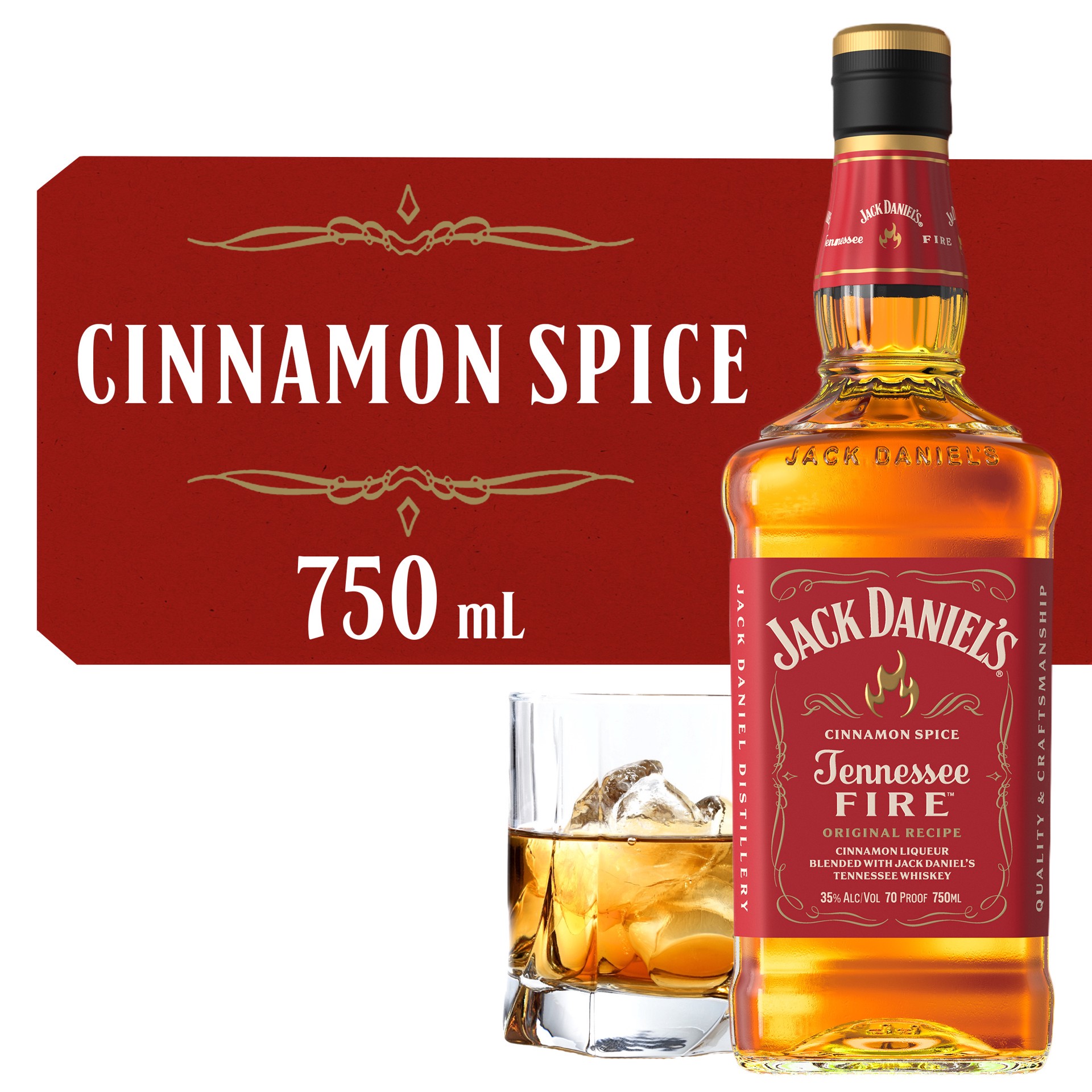 slide 1 of 2, Jack Daniel Distillery Jack Daniel's Tennessee Fire, 750 ml
