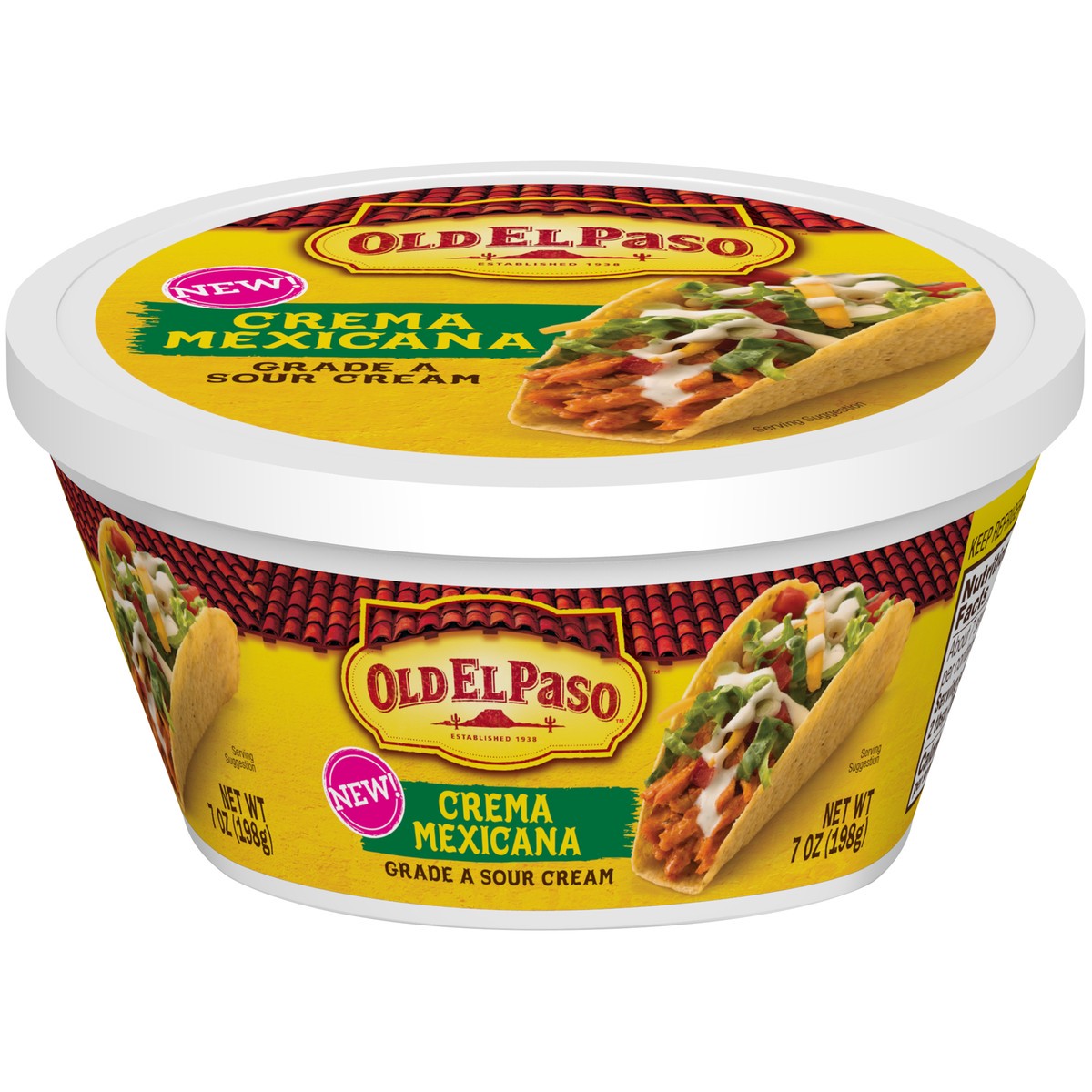 slide 1 of 1, Old El Paso Crema Mexicana Sour Cream, 7 oz