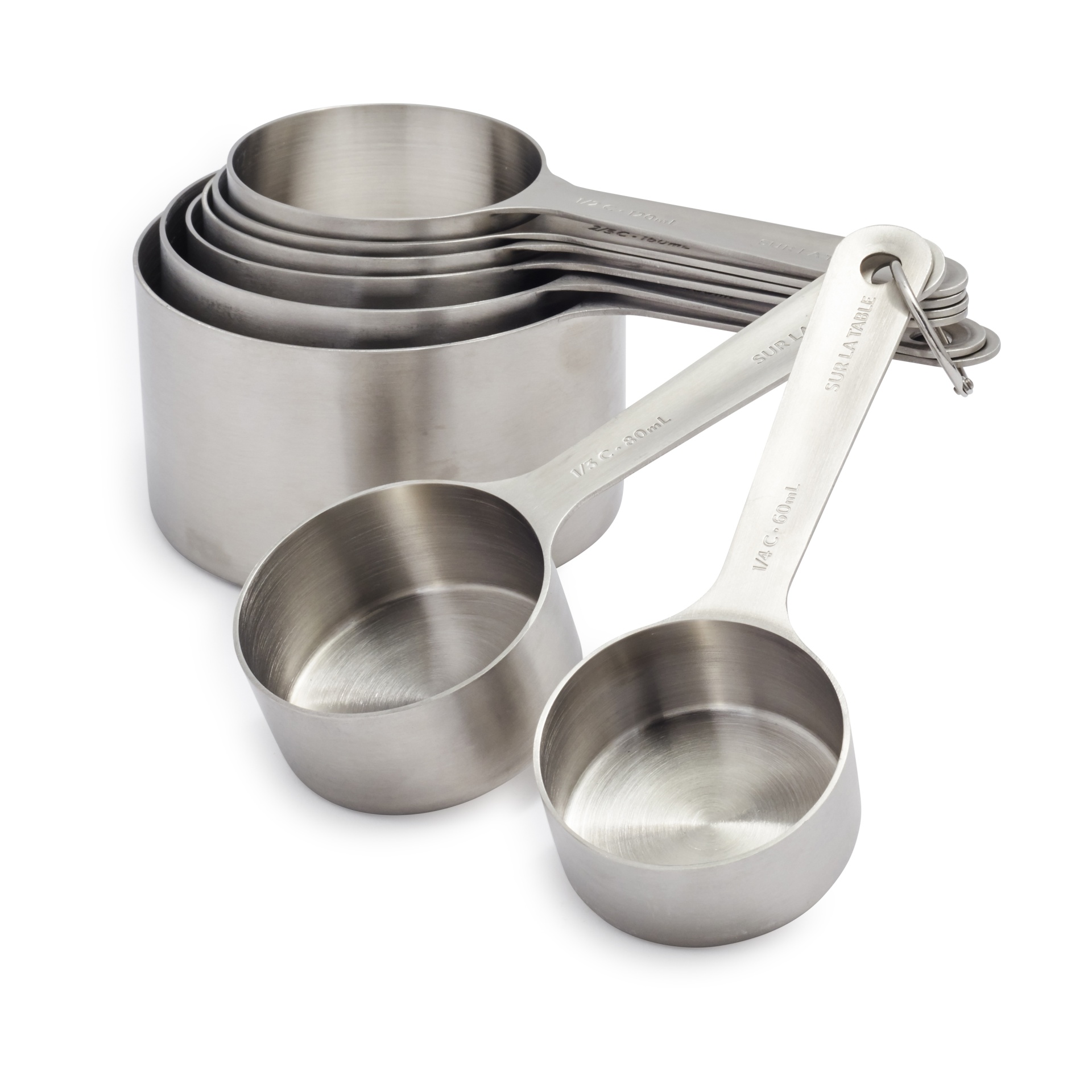 slide 1 of 1, Sur La Table Stainless Steel Measuring Cups, 8 ct