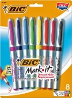 slide 1 of 1, BIC Mark-It Ultra Fine Point Permanent Marker Assorted Colors, 8 ct