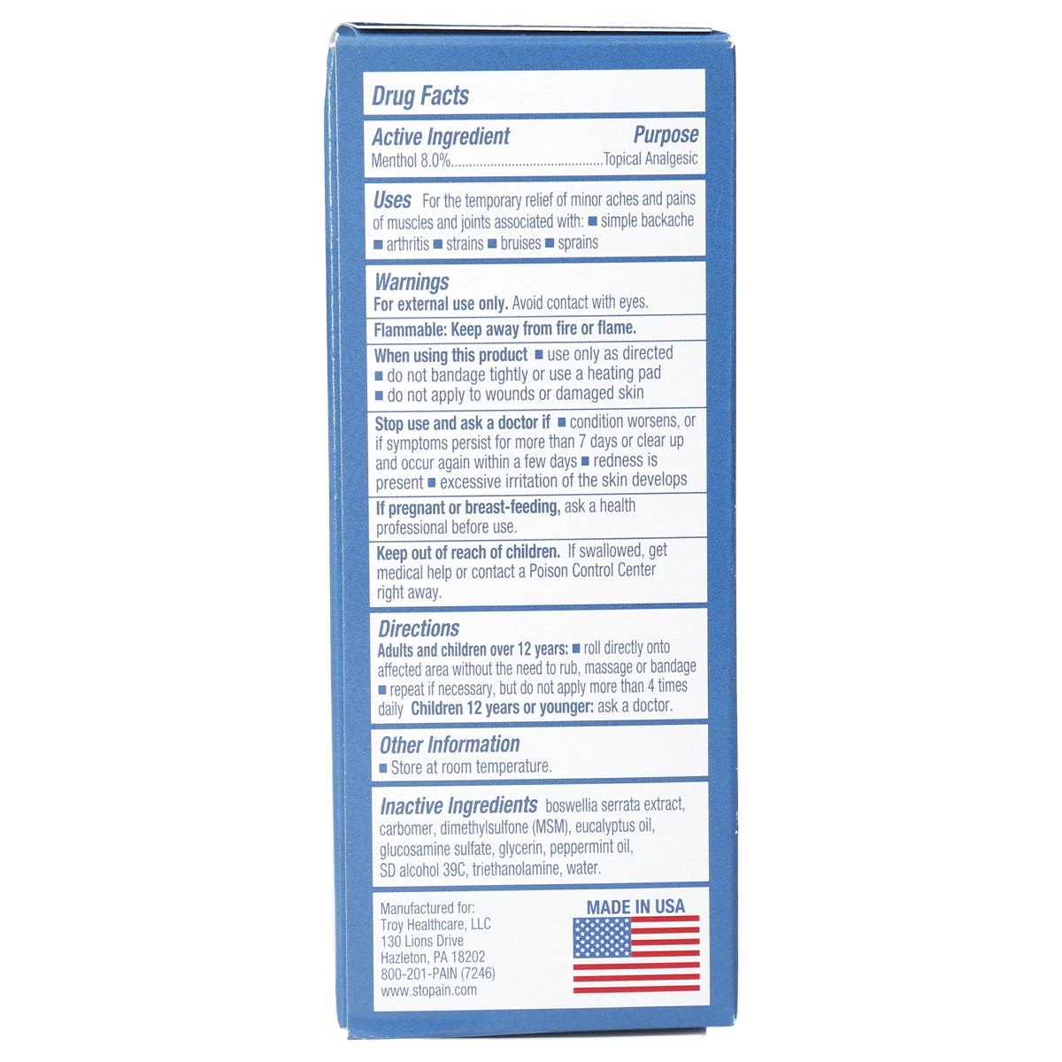 slide 2 of 2, Stopain Cold Pain Relieving Liquid Roll-On Extra Strength, 3 oz