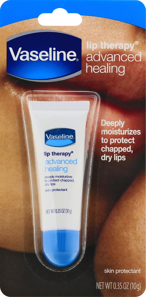 slide 1 of 4, Vaseline Lip Therapy White Petrolatum Advanced Healing Lip Protectant 0.35 oz, 0.35 oz
