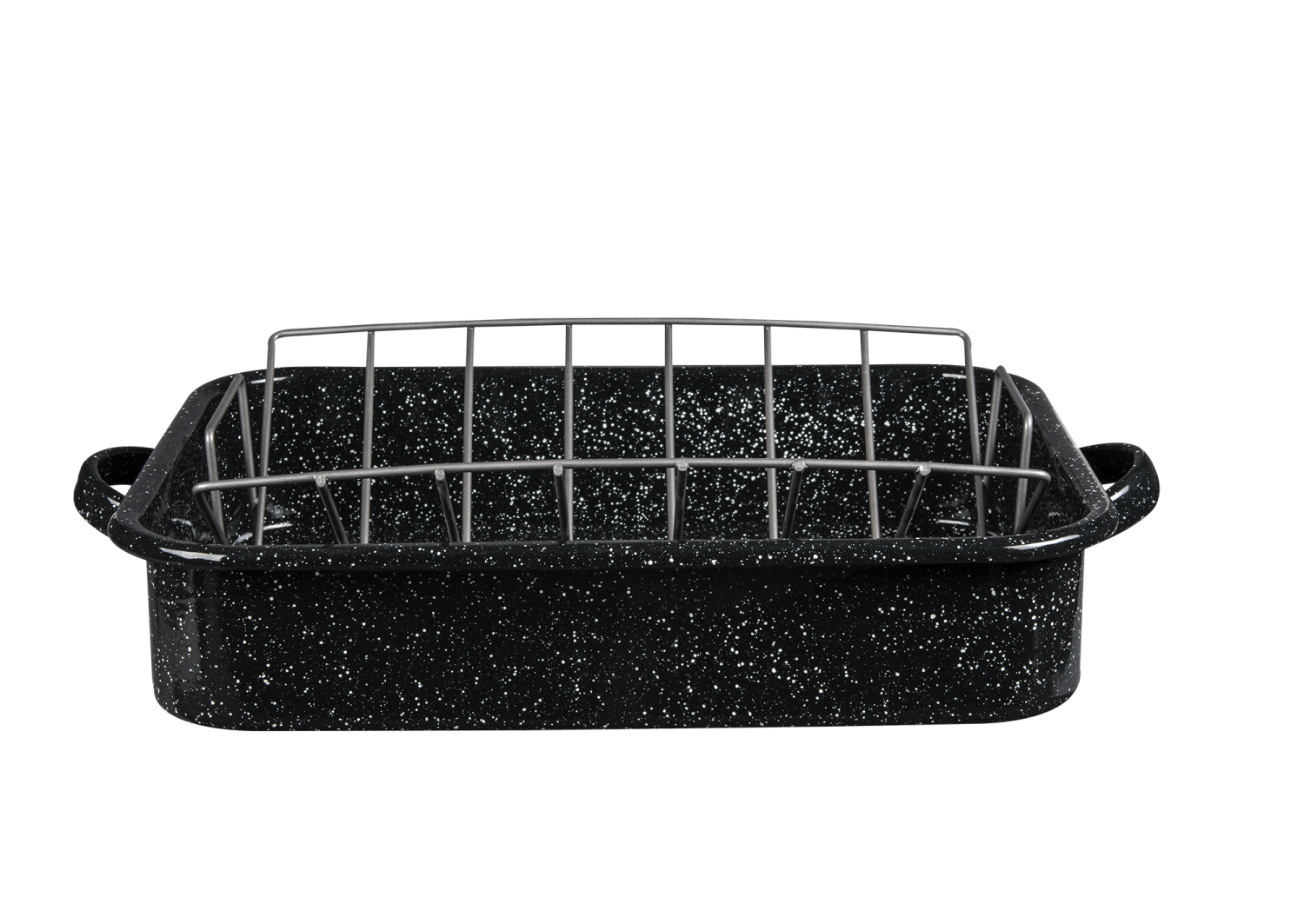 slide 2 of 3, GRANITE WARE GraniteWare Open Rectangular Roaster with V-Rack, 19 in