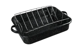 GRANITE WARE GraniteWare Open Rectangular Roaster with V-Rack