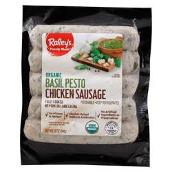 Raley's Organic Chicken Sausage, Basil Pesto 12 oz