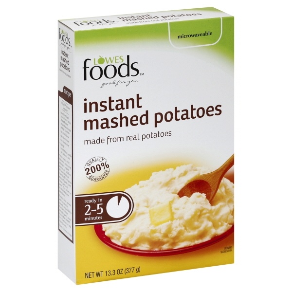 slide 1 of 1, Lowes Foods Instant Mashed Potatoes, 13.3 oz