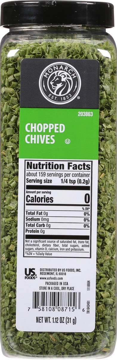 slide 11 of 14, Monarch Chopped Chives, 1.12 oz
