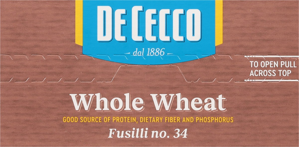 slide 2 of 13, De Cecco Whole Wheat No. 34 Fusilli 13.25 oz, 13.25 oz