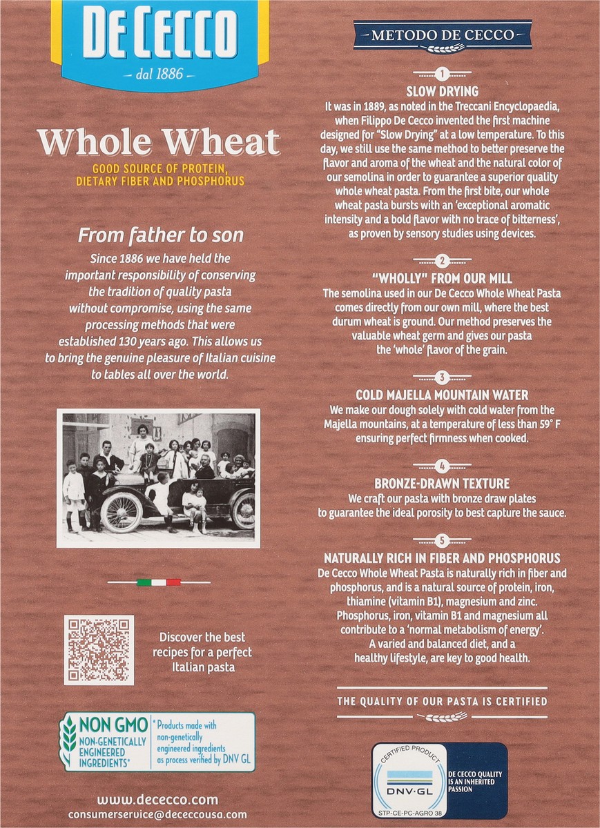 slide 6 of 13, De Cecco Whole Wheat No. 34 Fusilli 13.25 oz, 13.25 oz